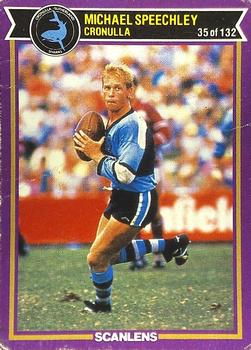 1987 Scanlens Rugby League #35 Michael Speechley Front